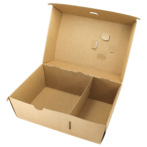 Hamburger box / krabička EKO na hamburger 190x130x100 mm s přepážkou kraft