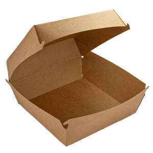 Hamburger box / krabička EKO na hamburger 140x140x70 mm kraft ideal pack®