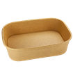 Papírová miska EKO na salát 168x120x45 mm 580 ml kraft oválná ideal pack®