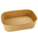 Papírová miska EKO na salát 168x120x45 mm 580 ml kraft oválná ideal pack®