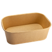 Papírová miska EKO na salát 168x120x55 mm 750 ml kraft oválná ideal pack®