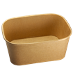 Papírová miska EKO na salát 168x120x75 mm 1000 ml kraft oválná ideal pack®