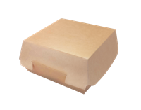 Hamburger box / krabička EKO na hamburger 140x140x70 mm hnědý ideal pack®