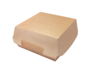 Hamburger box / krabička EKO na hamburger 140x140x70 mm hnědý ideal pack®