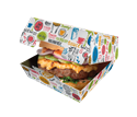 Hamburger box / krabička EKO na hamburger 140x140x70 mm s potiskem
