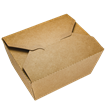 Papírový box EKO na jídlo 114x90x64 mm kraft s chlopněmi 750 ml ideal pack®