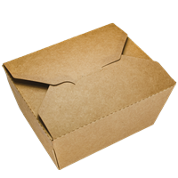Papírový box EKO na jídlo 114x90x64 mm kraft s chlopněmi 750 ml ideal pack®