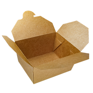 Papírový box EKO na jídlo 114x90x64 mm kraft s chlopněmi 750 ml ideal pack®