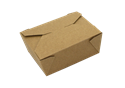 Papírový box EKO na jídlo 151x120x50 mm kraft s chlopněmi 1000 ml ideal pack®