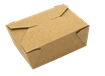Papírový box EKO na jídlo 151x120x65 mm kraft s chlopněmi 1300 ml