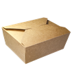 Papírový box EKO na jídlo 151x120x65 mm kraft s chlopněmi 1300 ml ideal pack®