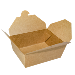 Papírový box EKO na jídlo 151x120x65 mm kraft s chlopněmi 1300 ml ideal pack®