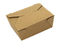 Papírový box EKO na jídlo 215x160x65 mm kraft s chlopněmi 2000 ml