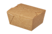 Papírový box EKO na jídlo 168x132x53 mm hnědý s chlopněmi 900 ml