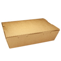 Papírový box EKO na jídlo 190x150x50 mm hnědý 1000 ml ideal pack®