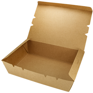 Papírový box EKO na jídlo 190x150x50 mm hnědý 1000 ml ideal pack®