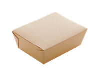 Papírový box EKO na jídlo 190x150x50 mm hnědý 1000 ml