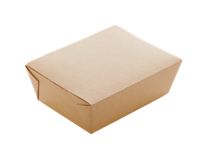 Papírový box EKO na jídlo 190x150x50 mm hnědý 1000 ml
