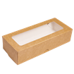 Papírový box EKO na jídlo 170x70x40 mm hnědý s okénkem 500 ml ideal pack®