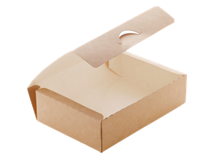 Papírový box EKO na jídlo 215x165x55 mm hnědý 1900 ml ideal pack®