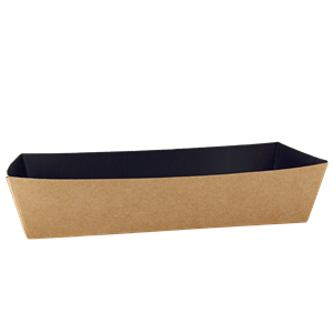 Papírová miska EKO na párek v rohlíku / fast food 165x70x40 mm kraft ideal pack®