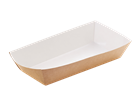 Papírová miska EKO na párek v rohlíku / fast food 165x70x40 mm hnědá ideal pack®