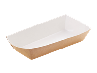 Papírová miska EKO na párek v rohlíku / fast food 165x70x40 mm hnědá ideal pack®