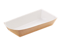 Papírová miska EKO na párek v rohlíku / fast food 165x70x40 mm hnědá 100% rozložitelná