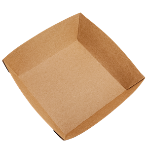 Papírová miska EKO na hranolky / fast food 139x139x42 mm kraft ideal pack®