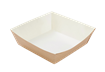 Papírová miska EKO na hranolky / fast food 139x139x42 mm hnědá ideal pack®