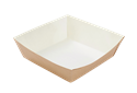 Papírová miska EKO na hranolky / fast food 139x139x42 mm hnědá ideal pack®
