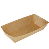 Papírová miska EKO na hranolky / fast food 160x67/183x90 x 40 mm hnědá