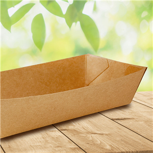 Papírová miska EKO na hranolky / fast food 160x67/183x90 x 40 mm hnědá