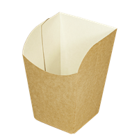 Papírová miska EKO na hranolky / fast food 720 ml hnědá ideal pack®