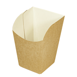 Papírová miska EKO na hranolky / fast food 720 ml hnědá ideal pack®
