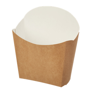 Papírová kapsa EKO na hranolky 100x45x110 mm hnědá