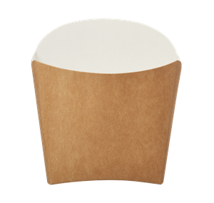 Papírová kapsa EKO na hranolky 100x45x110 mm hnědá