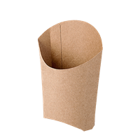 Papírová kapsa EKO na hranolky 105x80x110 mm kraft ideal pack®