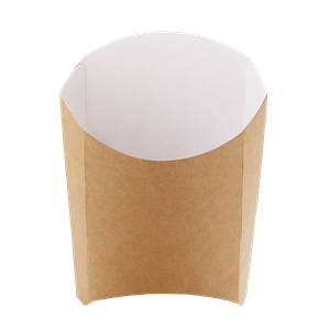 Papírová kapsa EKO na hranolky 105x50x110 mm hnědá ideal pack®