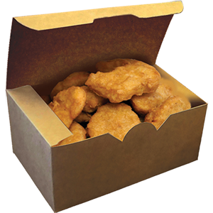 Papírový box / krabička EKO na nugety 150x91x70 mm kraft ideal pack®