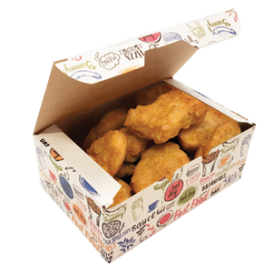 Papírový box / krabička EKO na nugety 150x91x70 mm s potiskem