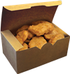 Papírový box / krabička EKO na nugety 115x75x45 mm hnědý