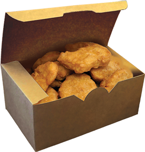 Papírový box / krabička EKO na nugety 115x75x45 mm hnědý