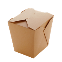 Papírový box EKO na nudle 460 ml hnědý nastavitelné chlopně