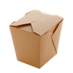 Papírový box EKO na nudle 560 ml hnědý nastavitelné chlopně
