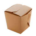Papírový box EKO na nudle 560 ml hranaté dno hnědý