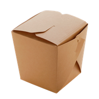 Papírový box EKO na nudle 560 ml hranaté dno hnědý