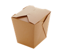 Papírový box EKO na nudle 700 ml hranaté dno hnědý 