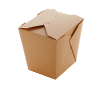 Papírový box EKO na nudle 700 ml hranaté dno hnědý 