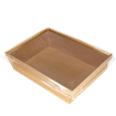 Papírový box / miska EKO na salát 170x135x48 mm hnědý s transp. víčkem ideal pack®